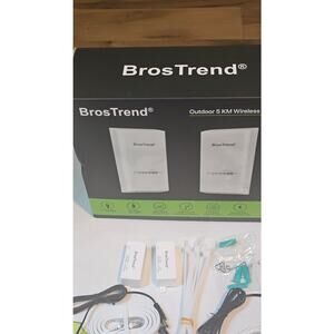 BrosTrend 5KM WiFi Bridge w/ 2X Gigabit Ports, 5GHz 867Mbps Wireless Bridge